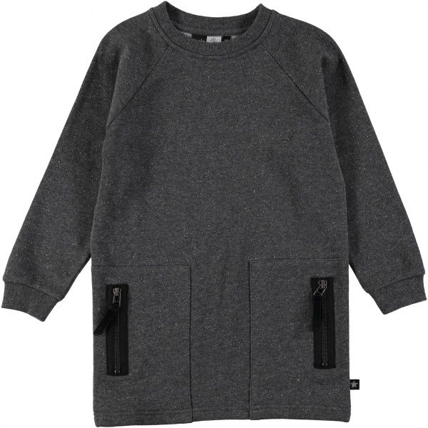 Molo, Cosima dark grey melange kjole