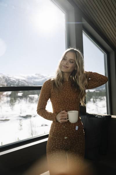 Gullkorn design, M-O-M undertøyssett dame sennep
