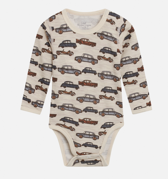 Hust & Claire, body Baloo ull/bambus biler beige