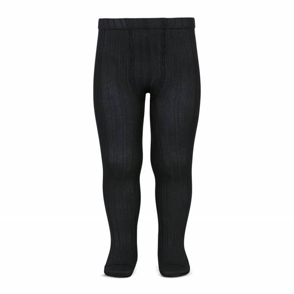 Condor  strømpebukse rib black