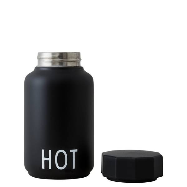 Design Letters, Thermoflaske small HOT black