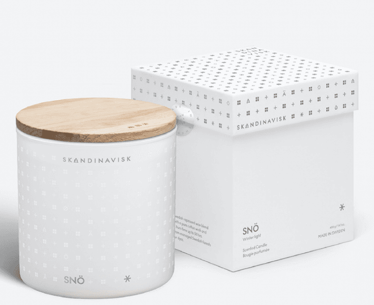 Skandinavisk, stort duftlys SN&Ouml;, 400 gram