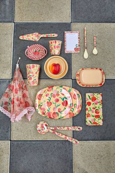 Rice, h&oslash;y kopp peach print