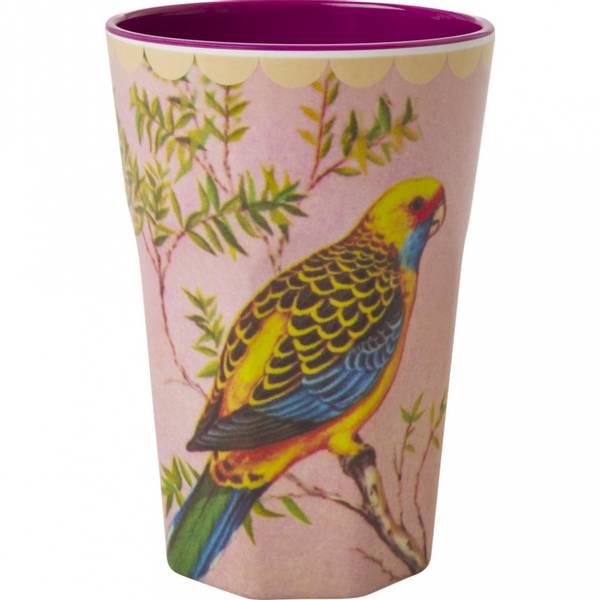 Rice, kopp vintage budgie print
