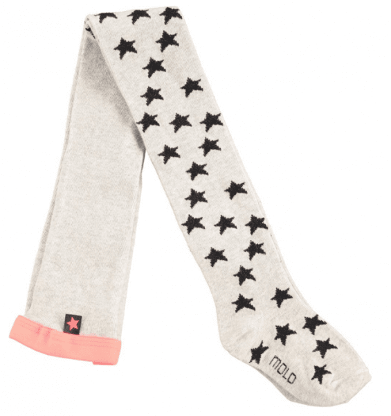Molo, star tights snow melange strømpebukser