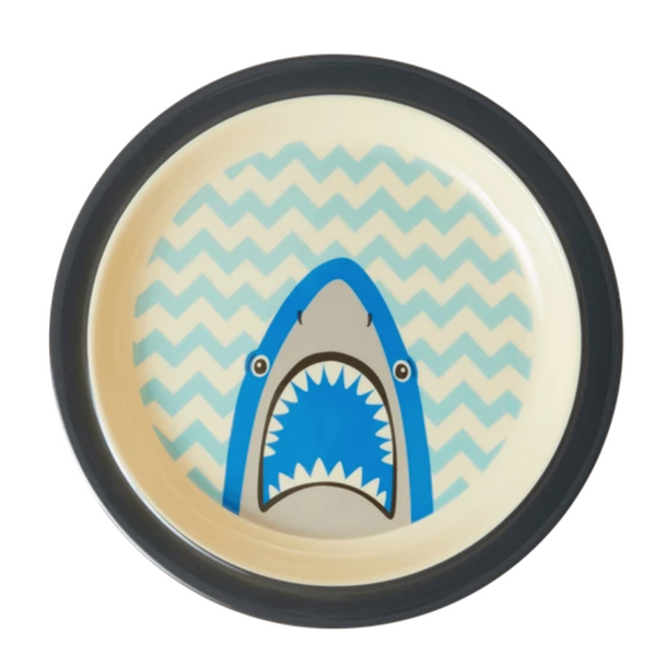 Rice, tallerken i melamin, shark print