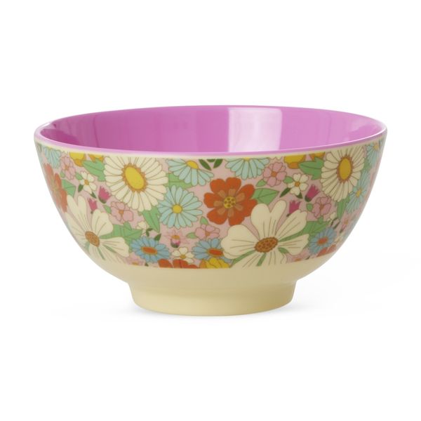 Rice, melaminsk&aring;l med print flower power